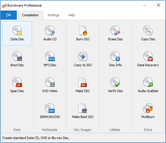 Immagine pubblicata in relazione al seguente contenuto: Backup & Mastering & Burning Utilities: BurnAware Free 9.6 | Nome immagine: news25225_BurnAware-Screenshot_1.jpg