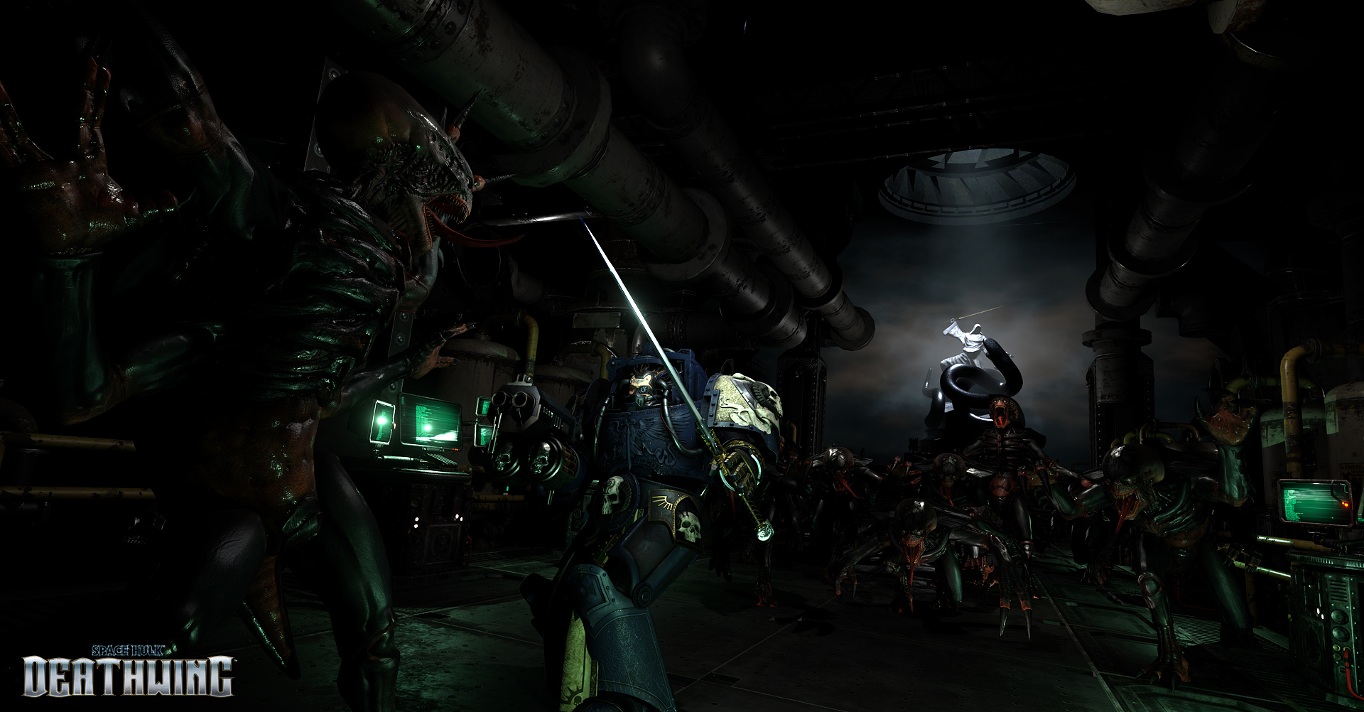 Immagine pubblicata in relazione al seguente contenuto: 17 minuti di gameplay in single-player dello shooterSpace Hulk: Deathwing | Nome immagine: news25285_Space-Hulk-Deathwing-Screenshot_3.jpg