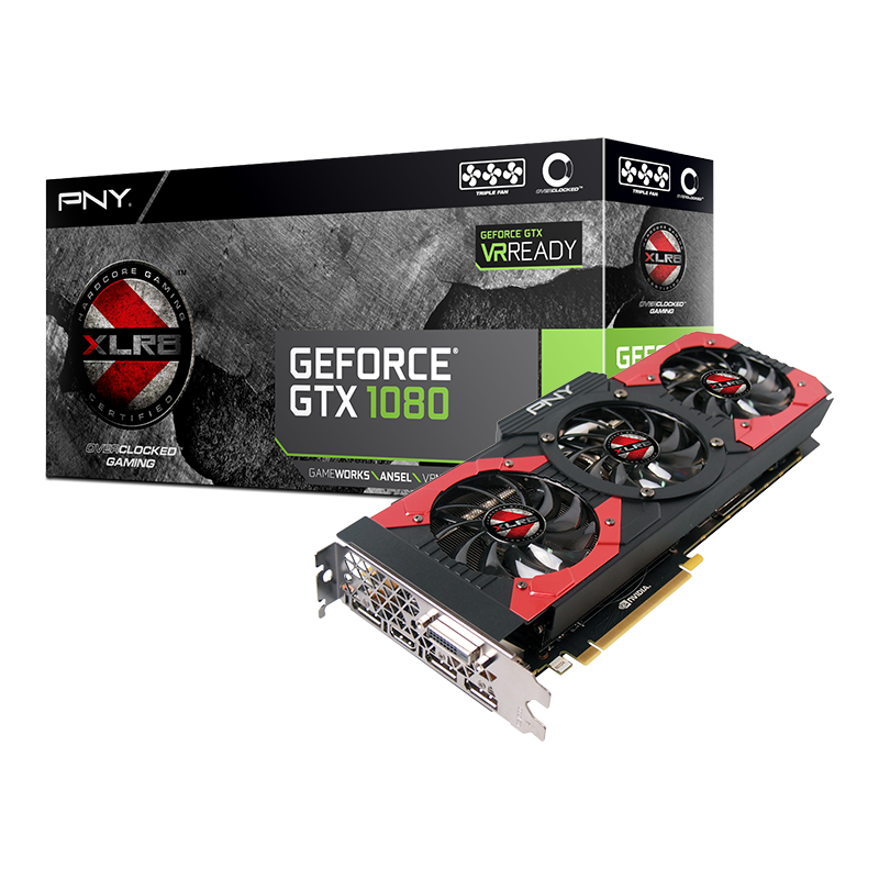 Immagine pubblicata in relazione al seguente contenuto: La video card factory-overclocked GeForce GTX 1080 XLR8 Gaming OC di PNY | Nome immagine: news25328_GeForce-GTX-1080-XLR8-Gaming-OC_3.png