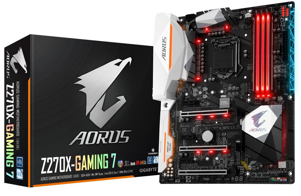 Media asset in full size related to 3dfxzone.it news item entitled as follows: Prime foto della motherboard gaming-oriented Aorus Z270X-Gaming 7 di GIGABYTE | Image Name: news25402_GIGABYTE-Aorus-Z270X-Gaming-7_2.jpg