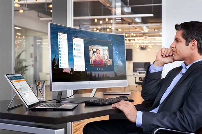 Immagine pubblicata in relazione al seguente contenuto: HP introduce il monitor WQHD EliteDisplay S340c con pannello VA da 34-inch | Nome immagine: news25450_HP-EliteDisplay-S340c_4.jpg