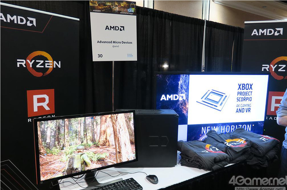 Immagine pubblicata in relazione al seguente contenuto: AMD mostra un PC con CPU Ryzen e GPU Vega che esegue Star Wars Battlefront in 4K | Nome immagine: news25575_AMD-Ryzen-Vega-Star-Wars-Battlefront_2.jpg