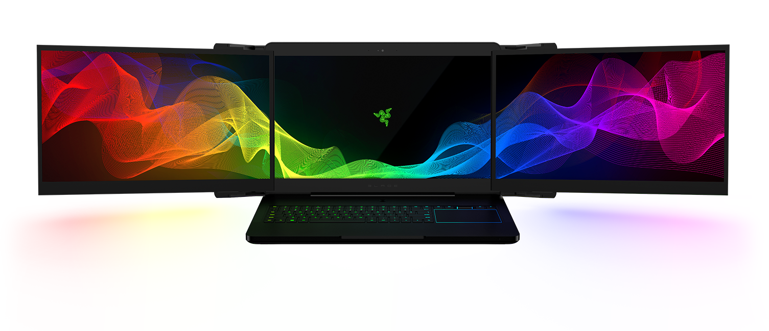 Immagine pubblicata in relazione al seguente contenuto: Razer esibisce Project Valerie, un gaming notebook dotato di tre schermi 4K | Nome immagine: news25597_Razer-Project-Valerie_1.png