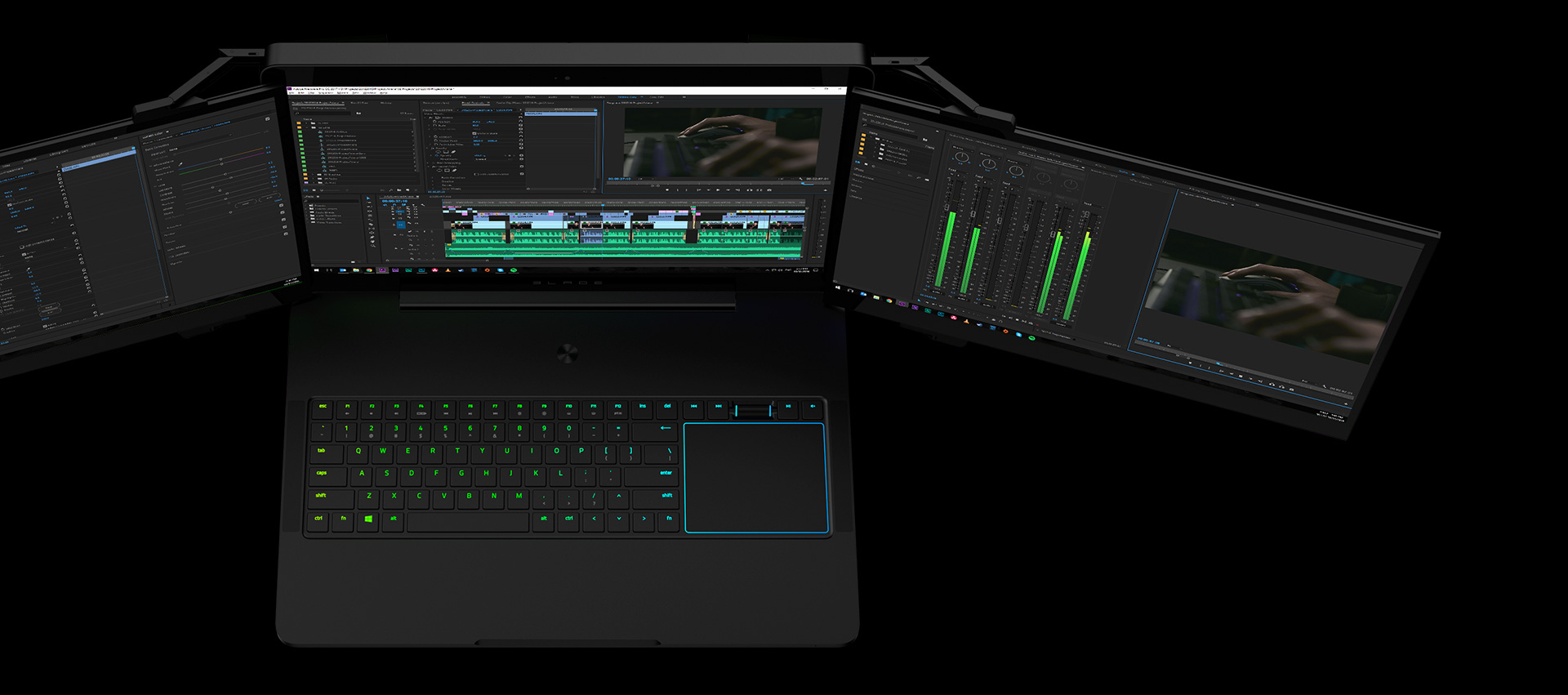 Immagine pubblicata in relazione al seguente contenuto: Razer esibisce Project Valerie, un gaming notebook dotato di tre schermi 4K | Nome immagine: news25597_Razer-Project-Valerie_4.jpg