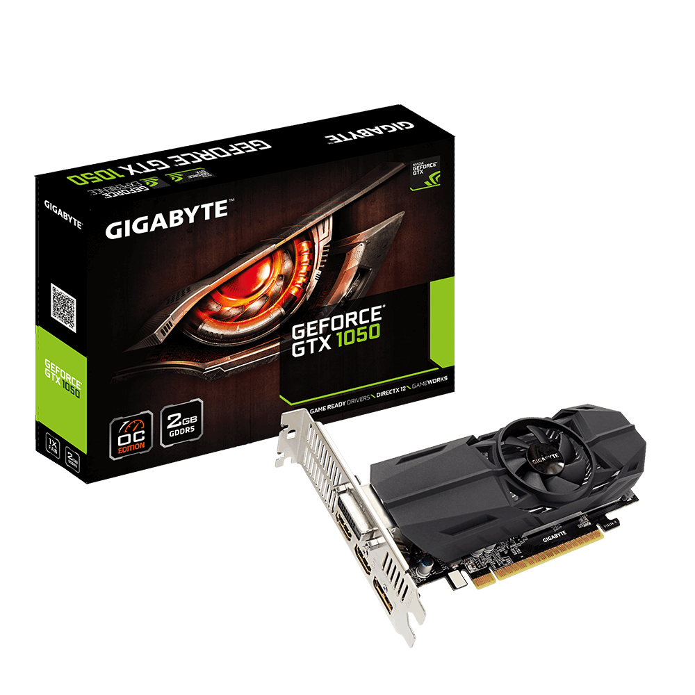 Immagine pubblicata in relazione al seguente contenuto: GIGABYTE lancia una GeForce GTX 1050 Ti OC e una GeForce GTX 1050 OC low-profile | Nome immagine: news25607_GIGABYTE-GeForce-GTX-1050-OC-Low-Profile-2G_1.png