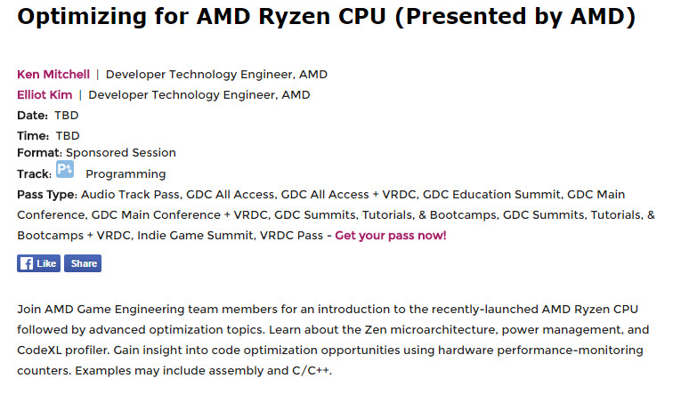 Immagine pubblicata in relazione al seguente contenuto: AMD potrebbe lanciare i processori Ryzen prima del prossima GDC | Nome immagine: news25617_AMD-GDC-Ryzen-Leak_1.jpg