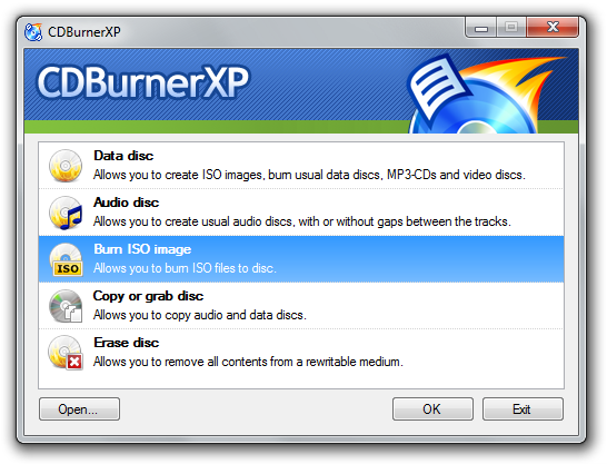 Media asset in full size related to 3dfxzone.it news item entitled as follows: CD/DVD/ Blu-ray Mastering & Backup: CDBurnerXP Portable 4.5.7.6552 beta | Image Name: news25924_CDBurnerXP-Screenshot_1.png