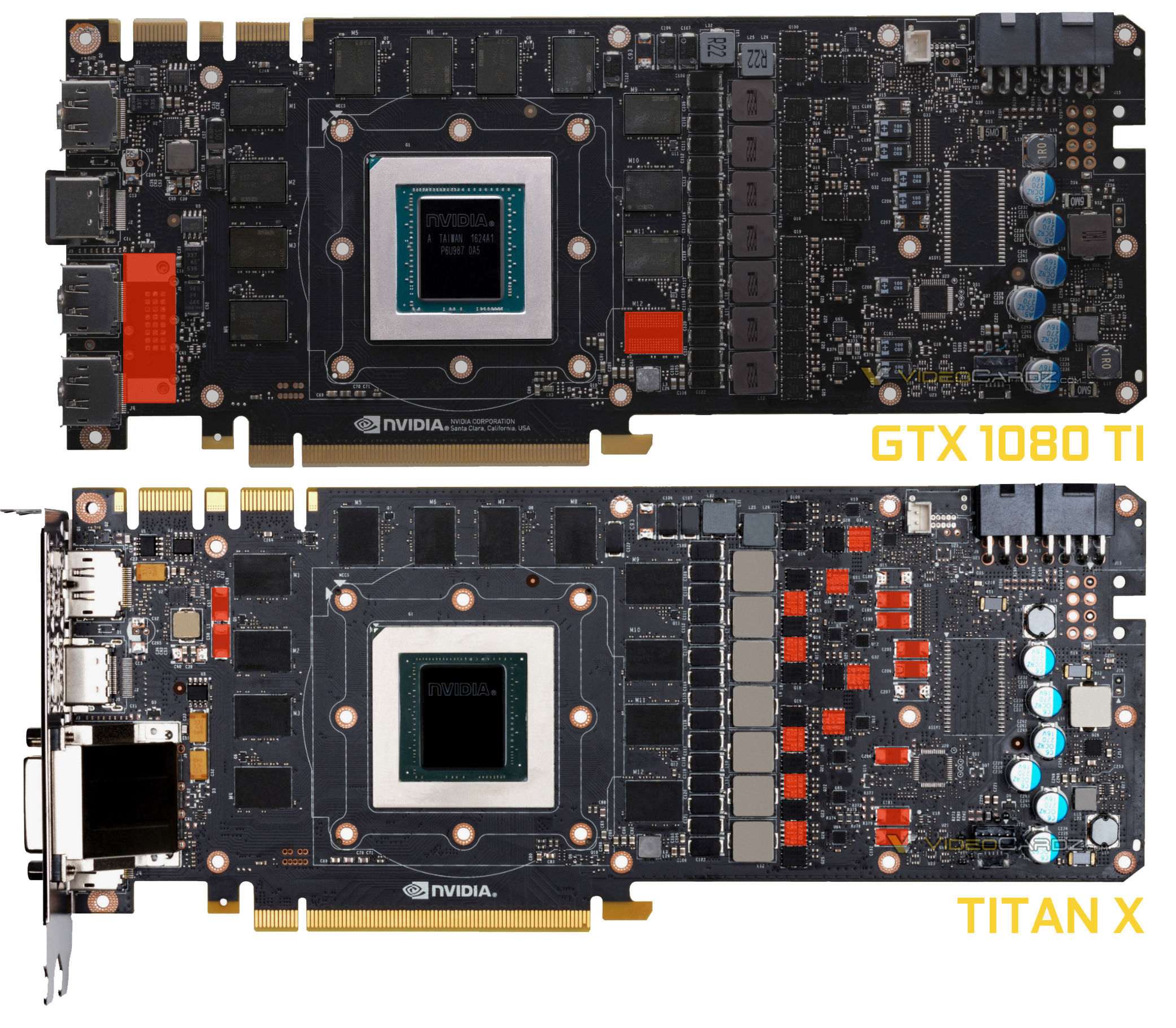 Immagine pubblicata in relazione al seguente contenuto: A confronto i PCB delle video card NVIDIA GeForce GTX 1080 Ti e della TITAN X | Nome immagine: news25939_GeForce-GTX-1080-Ti-Founders-Edition_3.jpg