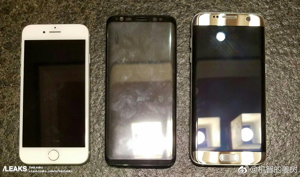 Immagine pubblicata in relazione al seguente contenuto: Una foto leaked mostra il Galaxy S8 accanto all'iPhone 7 e al Galaxy S7 edge | Nome immagine: news26025_Samsung-Galaxy-S8-Leak_1.jpg