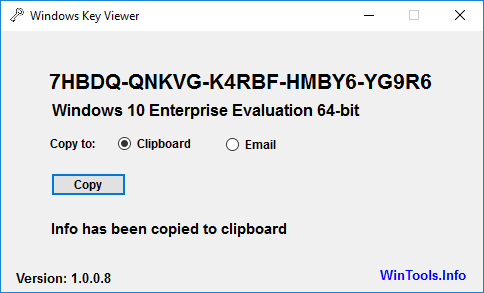 Immagine pubblicata in relazione al seguente contenuto: Windows Key Viewer decripta e visualizza la product key di Windows | Nome immagine: news26173_Windows-Key-Viewer-Screenshot_1.png