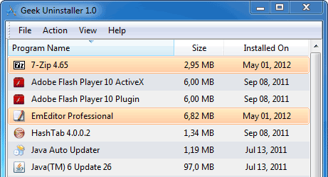 Immagine pubblicata in relazione al seguente contenuto: GeekUninstaller 1.4.3.108 rimuove completamente applicazioni e file | Nome immagine: news26177_GeekUninstaller-Screenshot_1.png