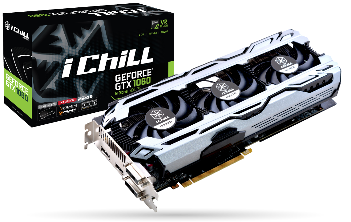 Media asset in full size related to 3dfxzone.it news item entitled as follows: Inno3D annuncia le GeForce GTX 1080 e GeForce GTX 1060 con memoria veloce | Image Name: news26199_Inno3D-GeForce-GTX-1060-9Gbps-iChiLL-X3_1.png