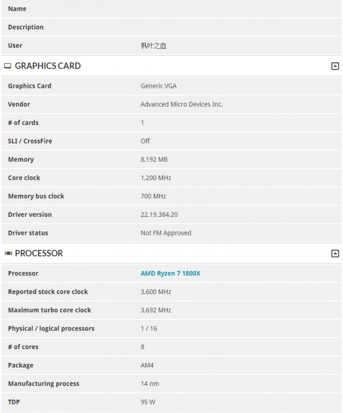 Immagine pubblicata in relazione al seguente contenuto: La Radeon RX Vega e una CPU Ryzen 7 1800X testati con 3DMark Fire Strike | Nome immagine: news26292_Radeon-RX-Vega-Benchmark-3DMark-Fire-Strike_3.jpg