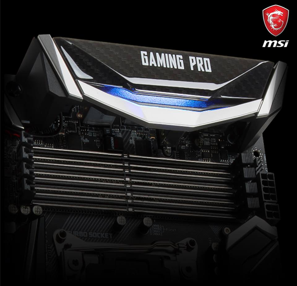 Immagine pubblicata in relazione al seguente contenuto: MSI pubblica una foto teaser di una motherboard high-end per gaming PC | Nome immagine: news26355_MSI-X299-Gaming-Pro-LGA2066_1.jpg