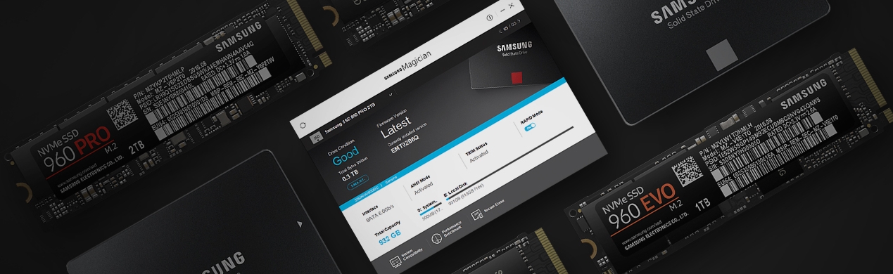 Immagine pubblicata in relazione al seguente contenuto: SSD Tweaking & Monitoring Utilities: Samsung SSD Magician 5.1 | Nome immagine: news26449_Samsung-SSD-Magician-Screenshot_1.jpg