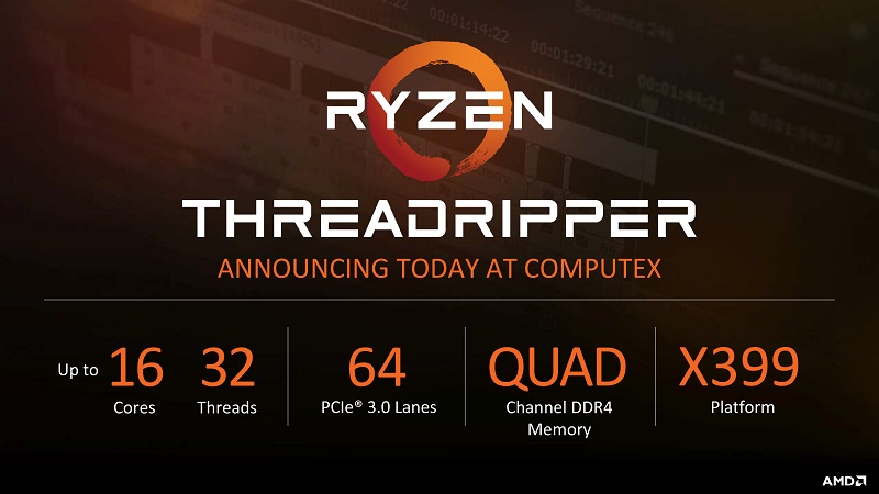 Media asset in full size related to 3dfxzone.it news item entitled as follows: Il processore AMD Ryzen Threadripper 1998 costa meno del Core i9 7900X di Intel? | Image Name: news26478_Ryzen-Threadripper_1.jpg