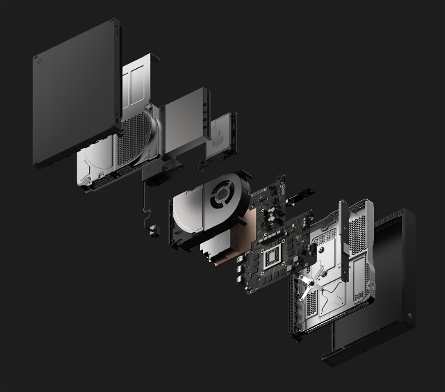 Media asset in full size related to 3dfxzone.it news item entitled as follows: Microsoft presenta la console Xbox One X per giocare in 4K a 60Hz | Image Name: news26507_Microsoft-Xbox-One-X_3.jpg