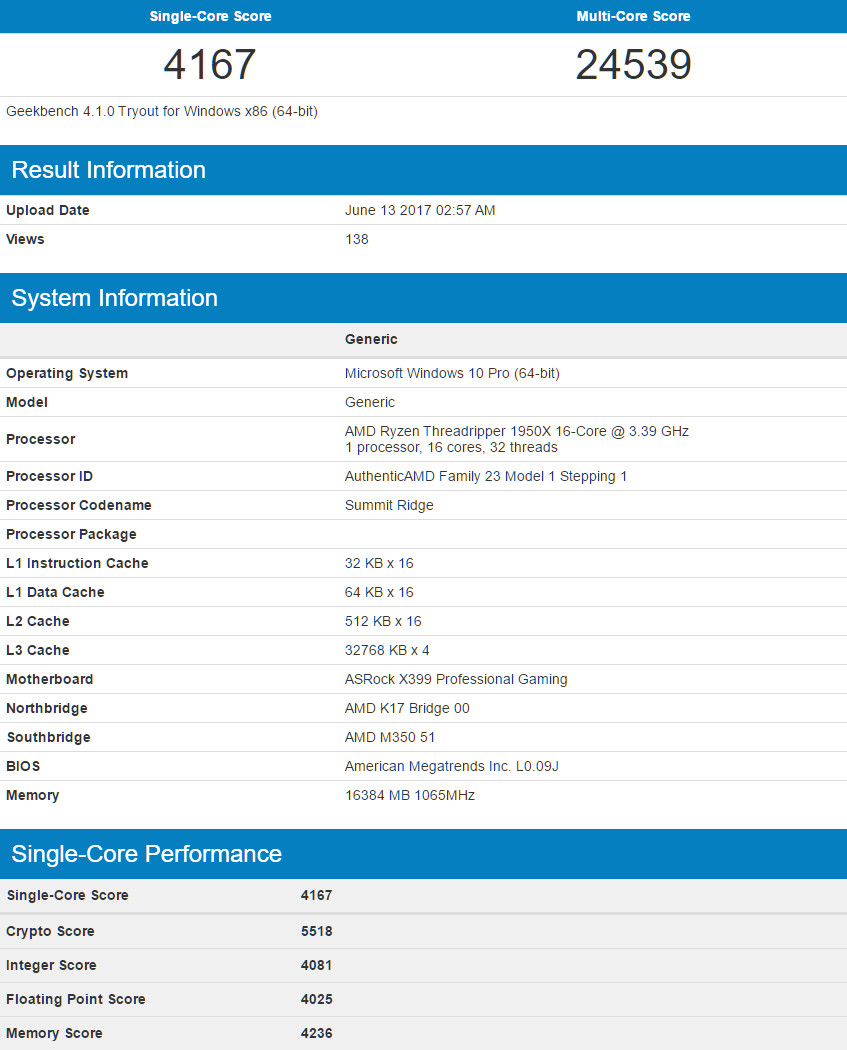 Immagine pubblicata in relazione al seguente contenuto: I processori a 6 core AMD Ryzen Threadripper 1950X testato con GeekBench 4.1.0 | Nome immagine: news26523_Ryzen-Threadripper-1950X-vs-Intel-Xeon-E5-2697A-v4_1.jpg