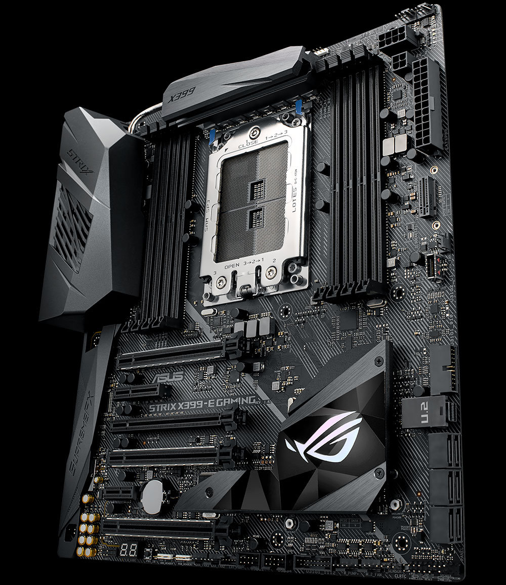 Media asset in full size related to 3dfxzone.it news item entitled as follows: ASUS presenta la motherboard ROG Strix X399-E Gaming per Threadripper | Image Name: news26836_ROG-Strix-X399-E-Gaming_3.jpg