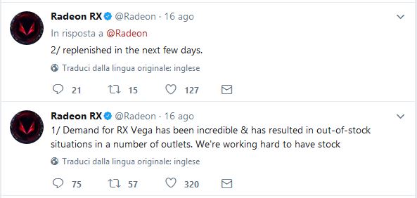 Immagine pubblicata in relazione al seguente contenuto: AMD al lavoro per aumentare le scorte delle video card Radeon RX Vega | Nome immagine: news26869_Radeon-RX-Vega-64-Market-Availability_1.jpg