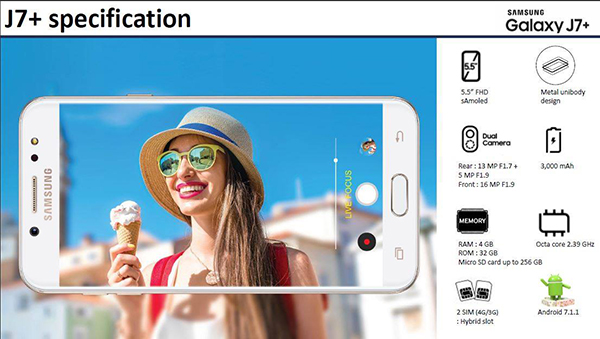 Immagine pubblicata in relazione al seguente contenuto: Un leak svela foto e specifiche dello smartphone Galaxy J7+ di Samsung | Nome immagine: news26931_Galaxy-J7-Plus_3.jpg