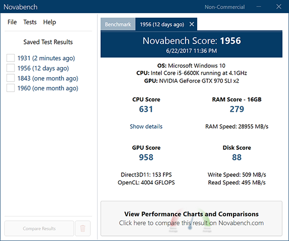 Immagine pubblicata in relazione al seguente contenuto: Testare e comparare le prestazioni del sistema con il benchmark NovaBench 4.0.1 | Nome immagine: news26965_NovaBench-Screenshot_1.png