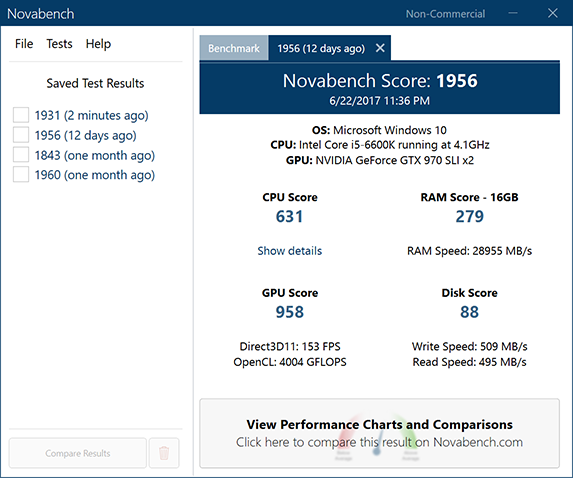 Media asset in full size related to 3dfxzone.it news item entitled as follows: Testare e comparare le prestazioni del sistema con il benchmark NovaBench 4.0.1 | Image Name: news26965_NovaBench-Screenshot_1.png