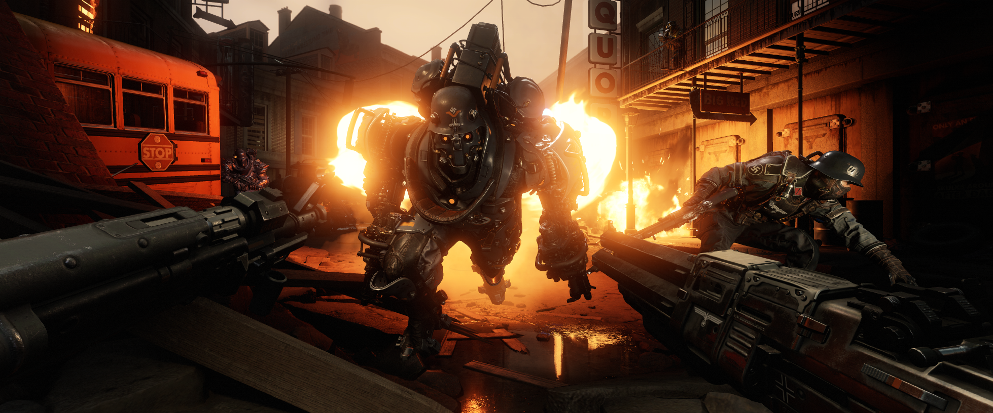 Immagine pubblicata in relazione al seguente contenuto: Guarda il nuovo gameplay trailer dello shooter Wolfenstein II: The New Colossus | Nome immagine: news27063_Wolfenstein-II-The-New-Colossus-Screenshot_3.png