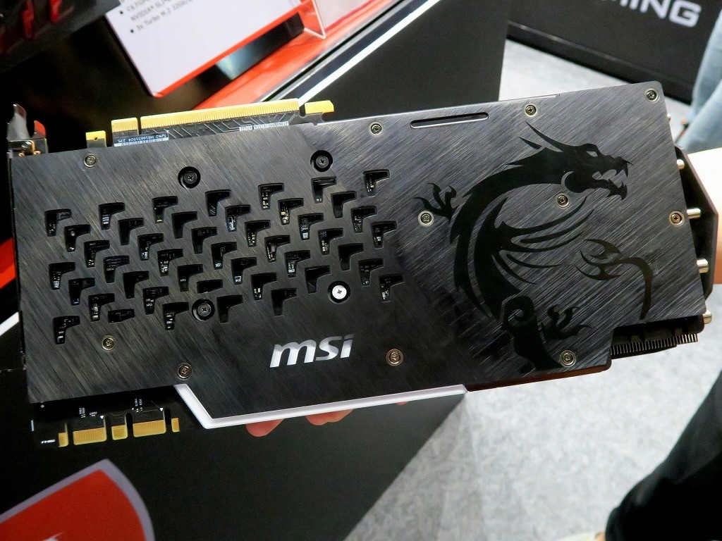 Media asset in full size related to 3dfxzone.it news item entitled as follows: MSI mostra la video card non reference GeForce GTX 1080 Ti GAMING X TRIO | Image Name: news27078_GeForce-GTX-1080-Ti-GAMING-X-TRIO_2.jpg