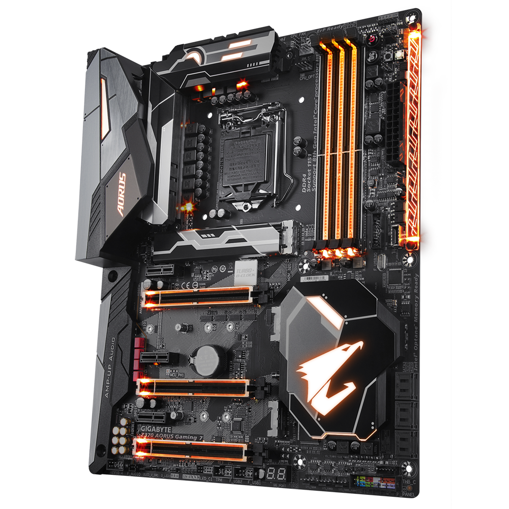 Immagine pubblicata in relazione al seguente contenuto: GIGABYTE annuncia la motherboard Z370 AORUS Gaming 7 per Coffee Lake-S | Nome immagine: news27111_GIGABYTE-Z370-AORUS-Gaming-7_1.png