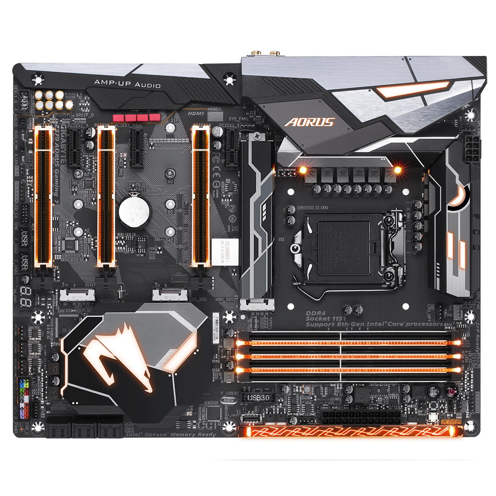 Media asset in full size related to 3dfxzone.it news item entitled as follows: GIGABYTE annuncia la motherboard Z370 AORUS Gaming 7 per Coffee Lake-S | Image Name: news27111_GIGABYTE-Z370-AORUS-Gaming-7_2.png