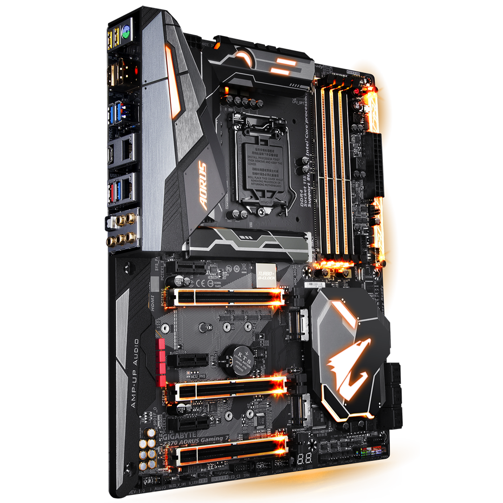 Media asset in full size related to 3dfxzone.it news item entitled as follows: GIGABYTE annuncia la motherboard Z370 AORUS Gaming 7 per Coffee Lake-S | Image Name: news27111_GIGABYTE-Z370-AORUS-Gaming-7_3.png