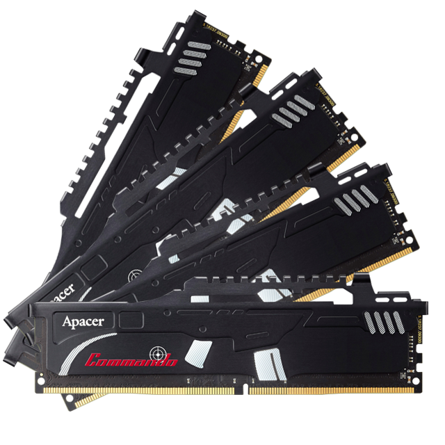 Immagine pubblicata in relazione al seguente contenuto: Apacer lancia i moduli di memoria RAM gaming-oriented COMMANDO DDR4 | Nome immagine: news27170_Apacer-COMMANDO-DDR4_1.png