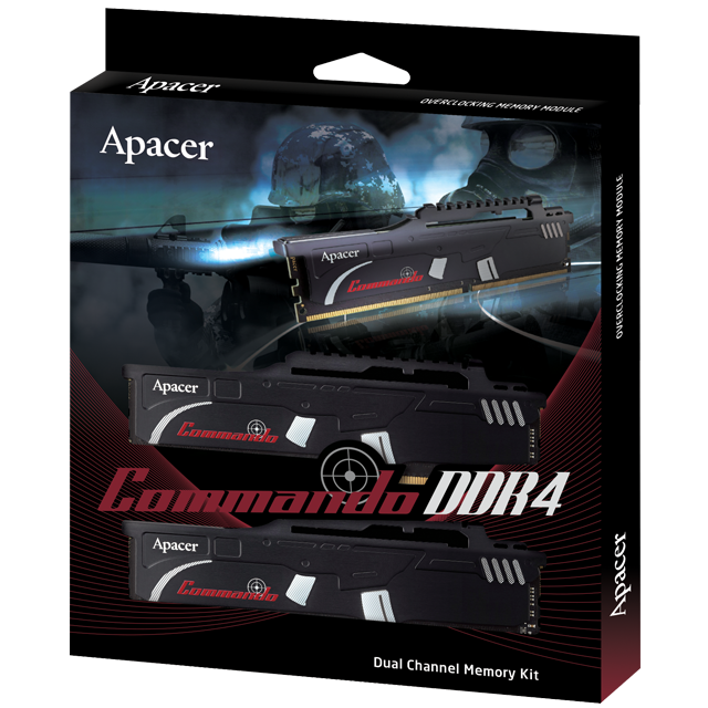 Media asset in full size related to 3dfxzone.it news item entitled as follows: Apacer lancia i moduli di memoria RAM gaming-oriented COMMANDO DDR4 | Image Name: news27170_Apacer-COMMANDO-DDR4_3.png