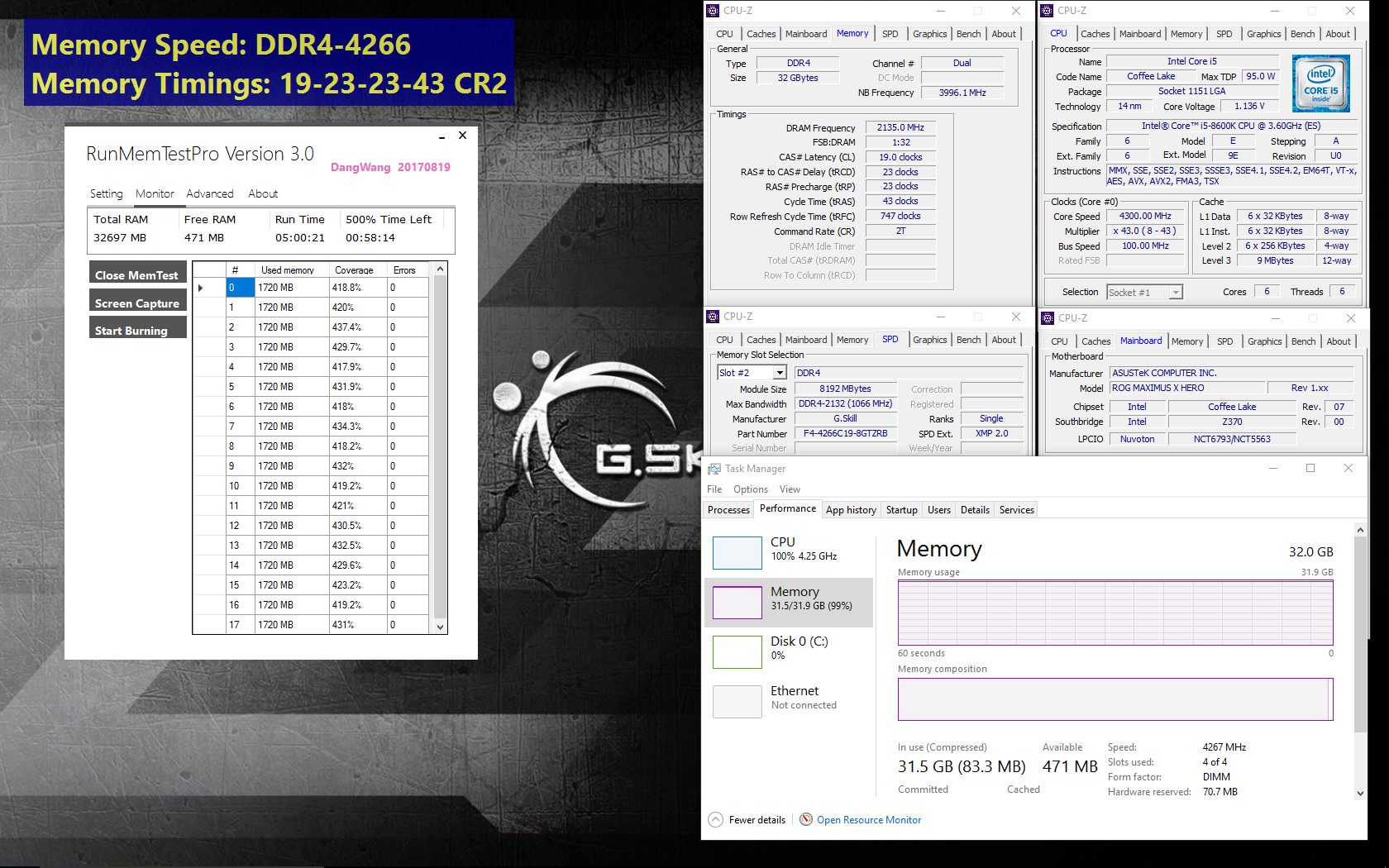 Immagine pubblicata in relazione al seguente contenuto: G.SKILL annuncia il kit di memoria RAM Trident Z RGB DDR4-4266 da 32GB | Nome immagine: news27204_G-SKILL-Trident-Z-RGB-DDR4-4266MHz-32GB_2.png