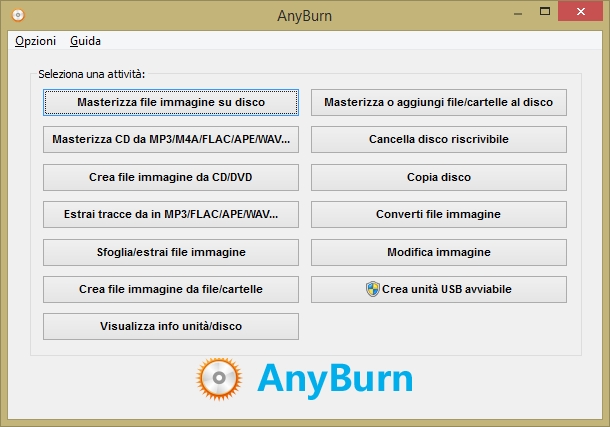 Immagine pubblicata in relazione al seguente contenuto: CD/DVD/Blu-ray Mastering & Burning Utilities: AnyBurn 3.9 Portable | Nome immagine: news27220_AnyBurn-Screenshot_1.jpg
