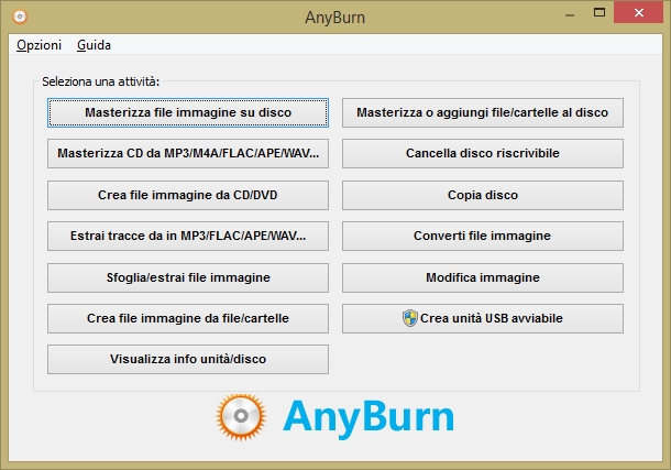 Media asset in full size related to 3dfxzone.it news item entitled as follows: CD/DVD/Blu-ray Mastering & Burning Utilities: AnyBurn 3.9 Portable | Image Name: news27220_AnyBurn-Screenshot_1.jpg