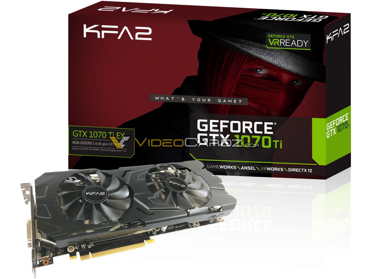 Immagine pubblicata in relazione al seguente contenuto: Foto e specifiche della video card GeForce GTX 1070 Ti EX di KFA2 | Nome immagine: news27239_KFA2-GeForce-GTX-1070-Ti-EX_1.jpg