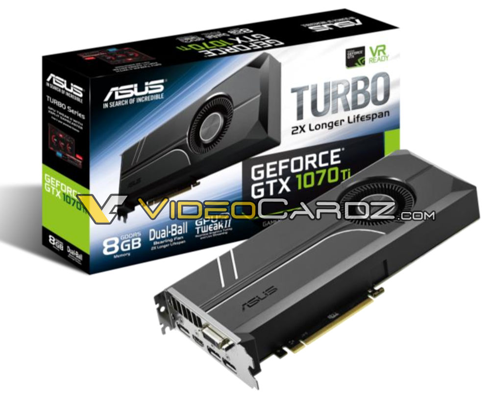Immagine pubblicata in relazione al seguente contenuto: Foto delle video card GeForce GTX 1070 Ti Turbo e ROG STRIX GAMING di ASUS | Nome immagine: news27252_ASUS-GeForce-GTX-1070-Ti-Turbo_1.jpg