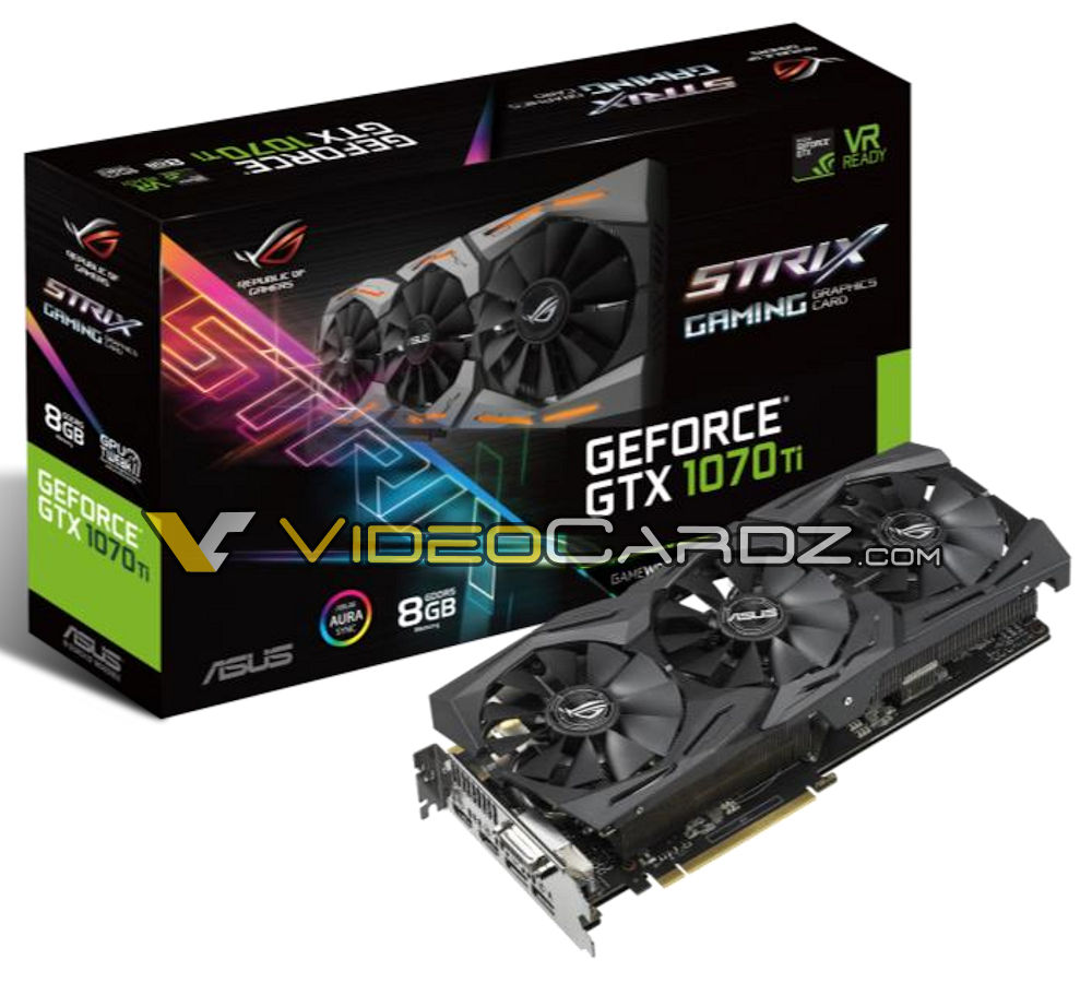 Immagine pubblicata in relazione al seguente contenuto: Foto delle video card GeForce GTX 1070 Ti Turbo e ROG STRIX GAMING di ASUS | Nome immagine: news27252_ASUS-ROG-STRIX-GeForce-GTX-1070-Ti-GAMING_1.jpg