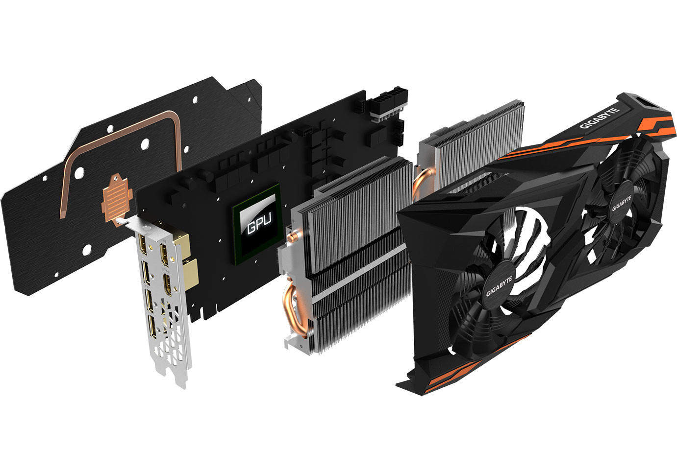 Immagine pubblicata in relazione al seguente contenuto: Foto e specifiche della GIGABYTE Radeon RX Vega 64 Gaming OC 8G WindForce 2X | Nome immagine: news27448_GIGABYTE-Radeon-RX-Vega-64-Gaming-OC-8G-WindForce-2X_3.jpg