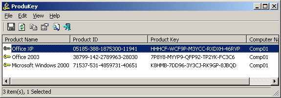 Media asset in full size related to 3dfxzone.it news item entitled as follows: ProduKey 1.91 visualizza codice seriale e CD-key di Office e Windows | Image Name: news27489_ProduKey-Screenshot_1.gif
