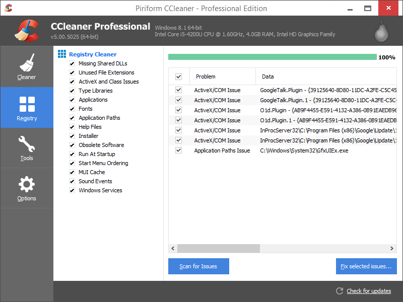 Immagine pubblicata in relazione al seguente contenuto: CCleaner Standard 5.38.6357 migliora il supporto dei browser Edge e Chrome | Nome immagine: news27516_CCleaner-Screenshot_2.png