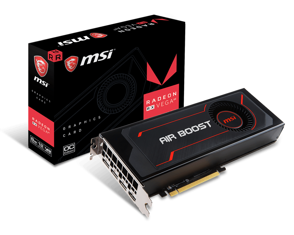Immagine pubblicata in relazione al seguente contenuto: MSI introduce la video card Radeon RX Vega 64 Air Boost 8GB OC Edition | Nome immagine: news27523_Radeon-RX-Vega-64-Air-Boost-8GB-OC-Edition_1.png