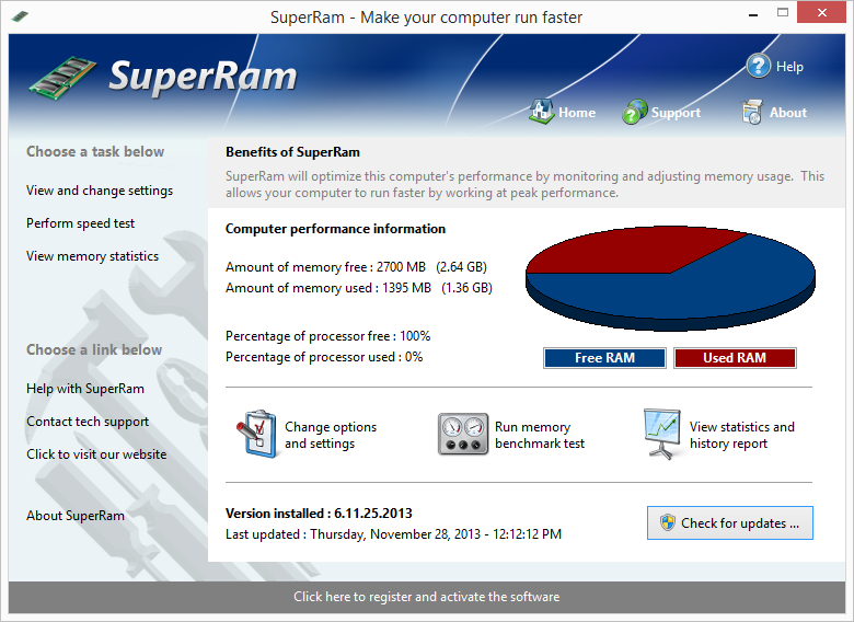 Immagine pubblicata in relazione al seguente contenuto: RAM Tweaking & Tuning Utilities: SuperRam 7.12.18.2017 - Windows 10 Ready | Nome immagine: news27540_SuperRam-Screenshot_1.png