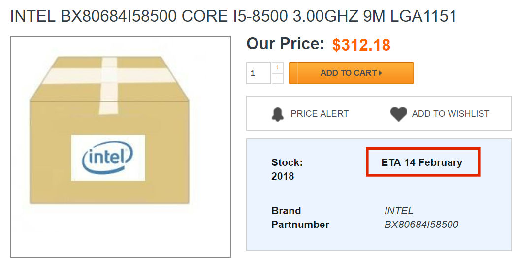 Immagine pubblicata in relazione al seguente contenuto: Prezzi, specifiche e data di lancio delle CPU Core i3-8300, i5-8500 e i5-8600 | Nome immagine: news27728_Intel-Coffee-Lake-Febbraio-2018_2.png