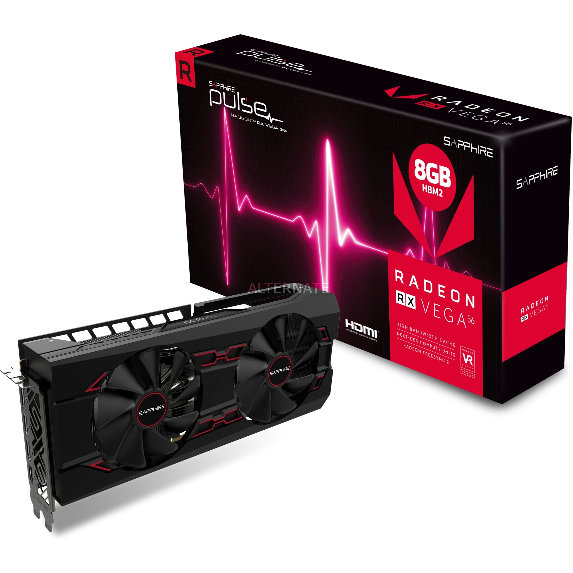 Immagine pubblicata in relazione al seguente contenuto: Foto e specifiche della card non reference Sapphire Pulse Radeon RX Vega 56 | Nome immagine: news27741_Sapphire-Pulse-Radeon-RX-Vega-56_6.jpg