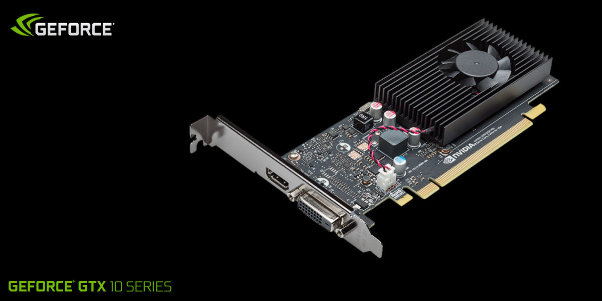 Immagine pubblicata in relazione al seguente contenuto: La video card GeForce GT 1030 di NVIDIA ora supporta la tecnologia G-SYNC | Nome immagine: news27837_NVIDIA-GeForce-GT-1030_1.jpg