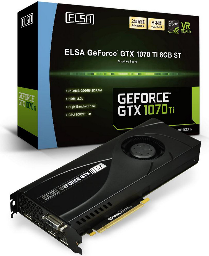 Immagine pubblicata in relazione al seguente contenuto: ELSA introduce la video card high-end GeForce GTX 1070 Ti 8GB ST | Nome immagine: news27867_ELSA-GeForce-GTX-1070-Ti-8GB-ST_2.jpg