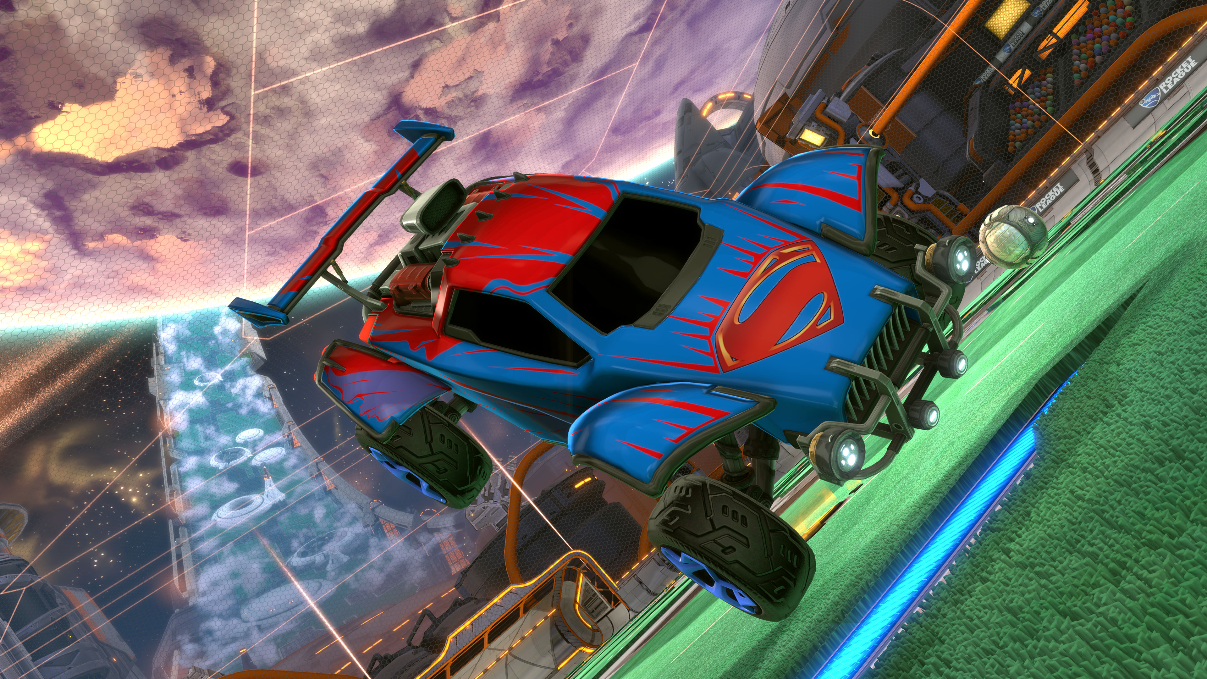 Immagine pubblicata in relazione al seguente contenuto: Data di lancio, screenshots e prezzo del DLC DC Super Heroes di Rocket League | Nome immagine: news27917_DC-Super-Heroes-Rocket-League-Screenshot_1.jpg